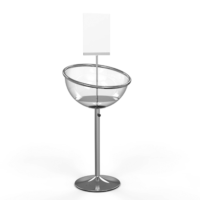 Dump Bin Ø 500 mm, with sign holder A4